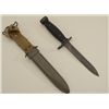 Image 1 : U.S. M4 bayonet marked K.I. with USM8A1  sheath marked PWH with tan woven and metal  hanger in overa