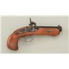 Image 2 : Modern Spanish made copy of a percussion  single shot derringer, .40 cal., 4” octagon  barrel, blue 