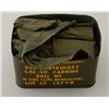 Image 1 : Near full “spam” can of .30 caliber carbine  ammo in bandoliers (in stripper clips).   Est.:  $50-$1