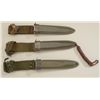 Image 1 : Lot of 3 U.S. bayonet sheaths only (no  bayonets) including a US M8 by BM Co., a US  M8A1 by B.M. Co
