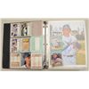 Image 1 : Three ring binder of nearly 400 baseball  player cards in protective sleeves,  representing many tea