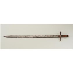 Sudanese sword approx. 41” overall in  uncleaned condition showing scattered areas  of erosion on bl