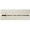 Image 2 : Sudanese sword approx. 41” overall in  uncleaned condition showing scattered areas  of erosion on bl