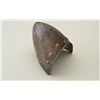Image 2 : Movie prop metal medieval-type “skull” helmet  in overall good condition showing a dark  patina on m
