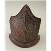 Image 1 : Victorian era or later metal breast plate,  approx. 15” x 13” x 9” showing a dark patina  with consi
