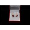 Image 1 : 14kt yellow gold earrings set with diamonds  and rubies. Est.$100-$200.