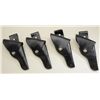 Image 2 : Lot of 9 misc. don Hume holsters, size range  from 2” to 5”; all flap style holsters.    Est.:  $90-