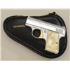 Image 2 : Baby Browning semi-auto pistol, .25 cal.,  factory nickel with gold trigger and  simulated pearl gri