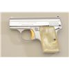 Image 3 : Baby Browning semi-auto pistol, .25 cal.,  factory nickel with gold trigger and  simulated pearl gri