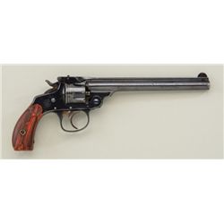 Smith & Wesson .32 DA top-break revolver, .32  cal., 6” barrel, blue finish, mottled red  grips, #30