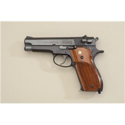 S&W Model 39, 9mm semi-auto pistol (no dash)  #107019.  Near excellent 97-99% in correct  blue and s