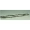 Image 2 : Sleek ladies sterling silver tennis style  bracelet set with over 50 round diamonds  weighing approx