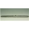 Image 3 : Sleek ladies sterling silver tennis style  bracelet set with over 50 round diamonds  weighing approx