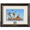 Image 1 : Original oil on board with title on plaque  “1977 Minnesota Duck Stamp Design by David A.  Maass”, f