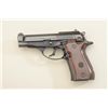 Beretta Model 84BB DA semi-auto pistol, 9mm  short, blue finish, wood grips, no magazine,  #D65596Y,