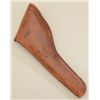 Image 2 : Fancy large tooled leather flap holster with  embossed cowboy on horse for a Colt Model  1878 or lar