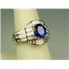 Image 3 : Spectacular 14 karat yellow gold ladies  contemporary design ring set with an extra  fine Ceylon typ