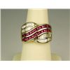Image 1 : Stylish 18 karat yellow gold ladies custom  made ring channel set with 45 baguette cut  diamonds wei