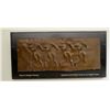 Image 1 : Bronze artwork in modern style mounted on  plaque #094 inscribed to Robert and Margie  Petersen, as 