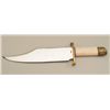 Image 1 : Massive clip point Bowie knife by Cooper  showing his deep stamp and marked “REP” on  guard for Robe