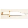 Image 2 : Massive clip point Bowie knife by Cooper  showing his deep stamp and marked “REP” on  guard for Robe