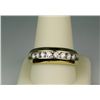 Classic 14 karat heavy yellow gold gents ring  channel set with 8 round brilliant cut  diamonds weig