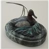 Image 1 : Original bronze of duck, nicely painted,  signed Chapple, #11/35, approx. 9-1/2” in  height includin