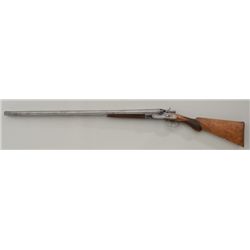 W.H. Hamiliton double barrel exposed hammer  shotgun, Belgium-made, steel barrels, fair  condition; 