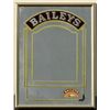 Image 1 : Framed bar advertising mirror for Bailey’s  Irish Cream, approx. 17” x 13” in very good  condition. 