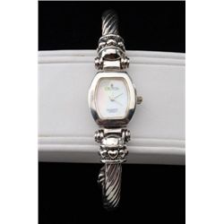 One high fashion croton bangle bracelet  ladies watch in solid sterling silver  weighing 63 gms. Est