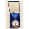City of Beverly Hills Award Medal given to  Margie Petersen May 24, 1996 in box.  From  the estate o