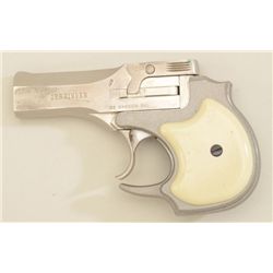 High Standard O/U Derringer, .22 Mag. cal.,  brushed stainless steel, faux ivory grips,  #D48380 in 