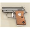 Colt Junior pocket semi-auto pistol, .25  cal., blue finish, checkered medallion wood  grips, #29694
