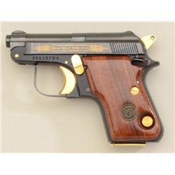 Beretta Model EL 950 BS pistol, .25 cal.,  blue finish, gold accenting, wood grips,  #BR51378V in ex