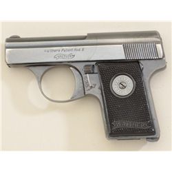 Walther Model 9 semi-auto pistol, early  pre-war .25 cal., #616251; near excellent  condition with 9