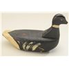 Image 1 : Early carved wood decoy approx. 11” in height  by 16” long by nearly 6” wide, neck and body  in two 