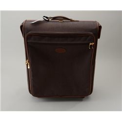 Two pieces of high grade luggage, one roller  garment bag, “French” MAF. Co., USA, leather  and fine