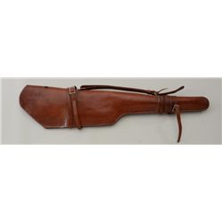 Quality leather scabbard for scoped rifle,  40” by 9”. From the estate of Robert  Petersen.  Est.:  