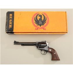 Ruger New Model Single-Six revolver, .22  cal., 6-1/2” barrel, blue finish, smooth wood  medallion g