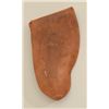 Image 2 : Tooled leather single loop holster with  embossed cowboy and horse for a Colt SAA,  unmarked but lik