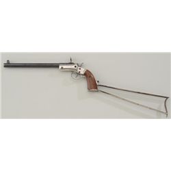 Stevens single shot pocket rifle with  detachable shoulder stock, .22 cal., 10”  barrel, blue and ni