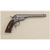 Image 1 : German single shot tip-up Steven’s type  pistol, .22 cal., 8” octagon barrel, blue  finish, checkere