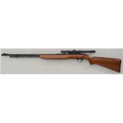 J.C. Higgins Model 36 semi-auto rifle, .22LR  cal., 24” barrel, blue finish, wood stock,  mounted wi