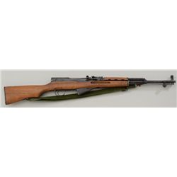 Chinese SKS semi-auto rifle, 7.62mm cal., 20”  barrel, blue finish, wood stock, woven  sling, #11424