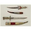 Image 2 : Two reproduction Middle Eastern style  daggers; one approx. 13-1/2” overall with  decorative sheath 
