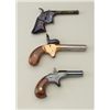 Image 2 : Lot of 3 modern percussion copies of single  shot derringers including a reproduction of a  Remingto