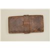 Image 1 : Leather wallet - Old West Era.  Good  condition.  4” x 7-1/2”.  Est.:$100-$200.
