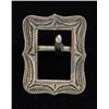 Image 1 : Small finely engraved buckle marked  “Sterling” on back, approx. 1-1/2” x 1-1/4”  in overall very go