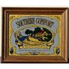 Image 1 : Framed bar mirror advertising Southern  Comfort, approx. 21” x 25” in very good  condition.  Est.:  