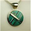 Image 1 : Gorgeous ladies Sterling Silver neckpiece  ‘Made in Italy’ set with fine created Opal,  Turquoise an